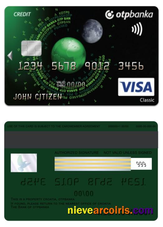 Croatia OTP banka visa classic credit card